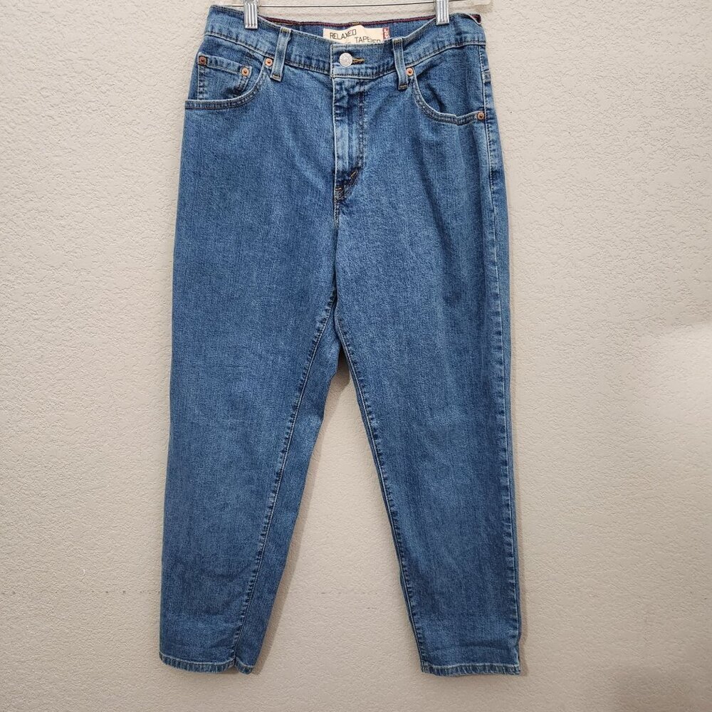 Levis 550 Relaxed Tapered Womens Denim Jeans 10 Short Blue Made In Brazil